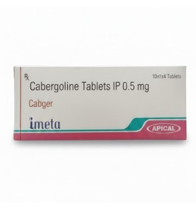 Comprimidos de cabergolina IP 0,5 mg Apical Pharma (Humangrade)