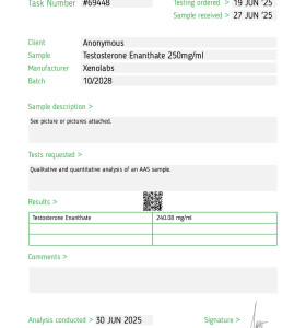 Teste/E 250 mg 10 ml Xeno US