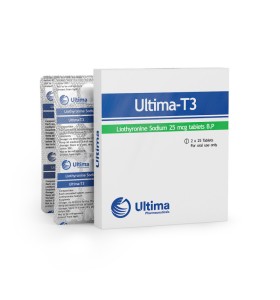 Ultima-T3 25 mcg 50 comprimidos Ultima Pharma EUA Ultima-T3 25 mcg 50 comprimidos Ultima Pharma EUA