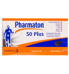 Pharmaton 50 Plus 30 Cápsulas. Boehringer Ing. Pharmaton 50 Plus 30 Cápsulas. Boehringer Ing.