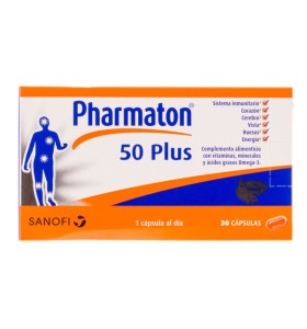 Pharmaton 50 Plus 30 Cápsulas. Boehringer Ing. Pharmaton 50 Plus 30 Cápsulas. Boehringer Ing.